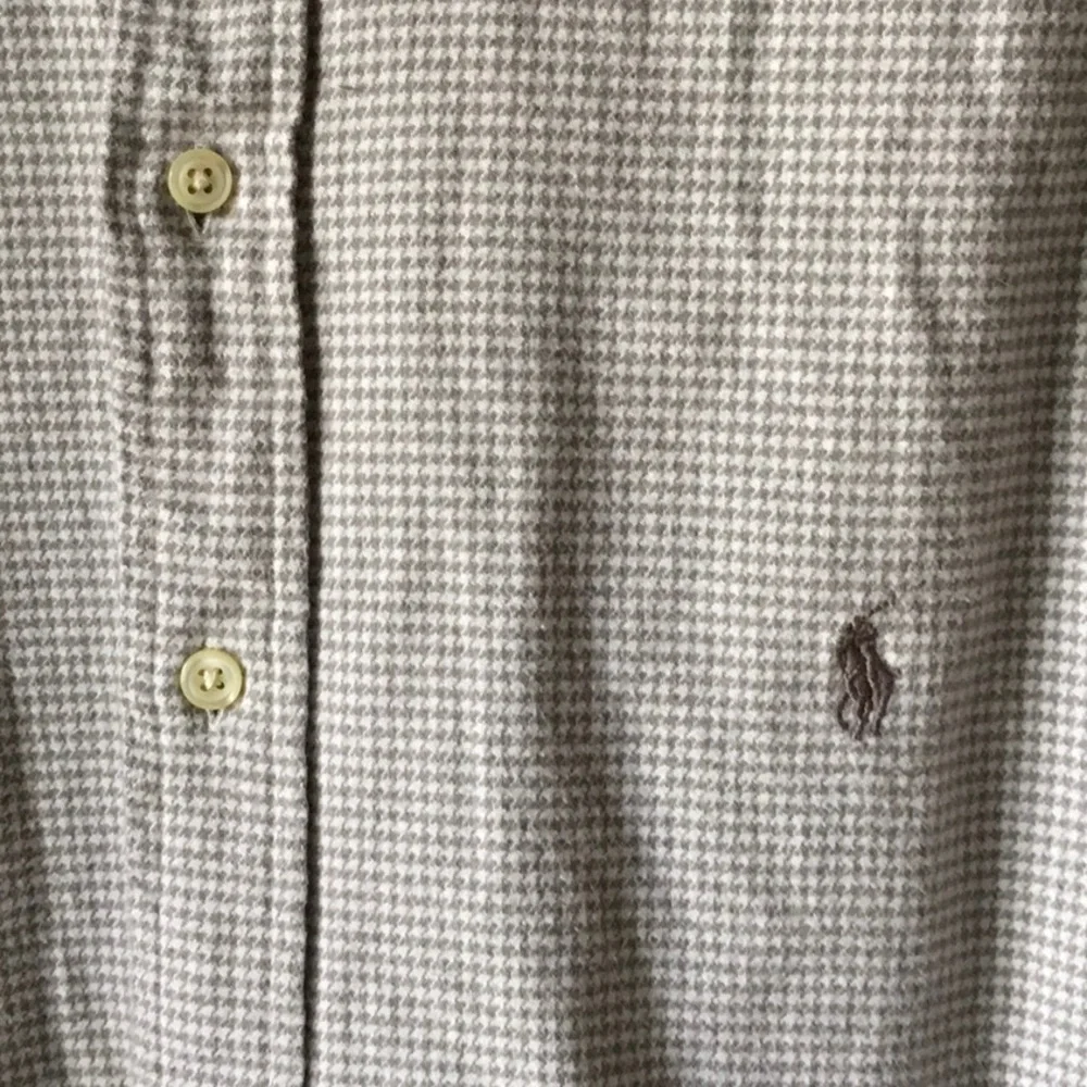 Polo by Ralph Lauren Men's Light Gray Check Button-Down Shirt